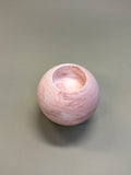Świecznik kula marmurek z Jesmonite – na tealight / podgrzewacz 8 cm